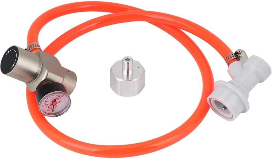 SnelShoppen CO2 Mini Gasregelaar Keg RVS Gasregulator Adapter voor Frisdrank Tank Corny Keg Dispenser Geschikt voor T21x4 Draad