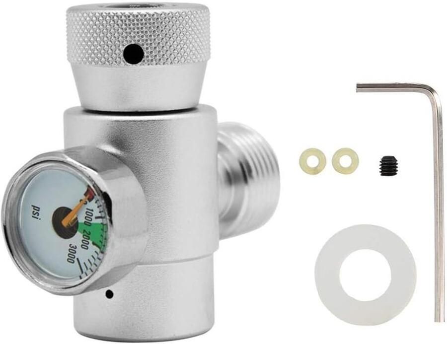 SnelShoppen CO2 Vuladapter Set voor Fles Cilinder Aansluiting TR21-4 Verstelbare Kranen Gemakkelijk te Installeren Perfect voor Feestjes en Ca
