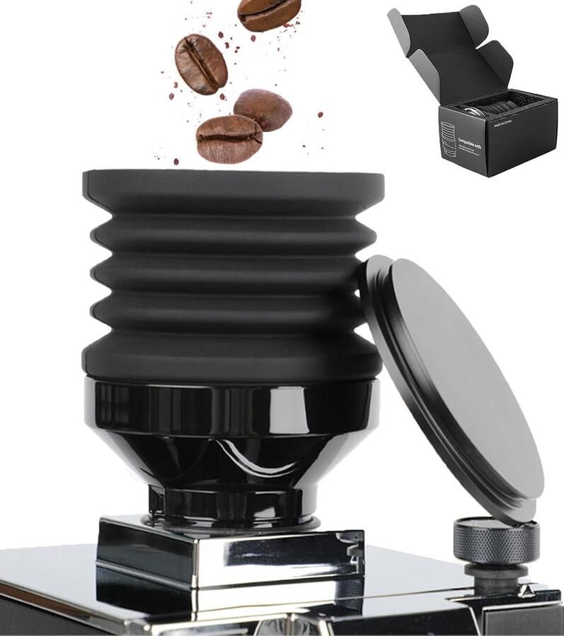 SnelShoppen Coffee grinder funnel met doseerfunctie voor Mignon 2-in-1 accessoires met deksel en siliconen bellows voor koffievullen en reinigen