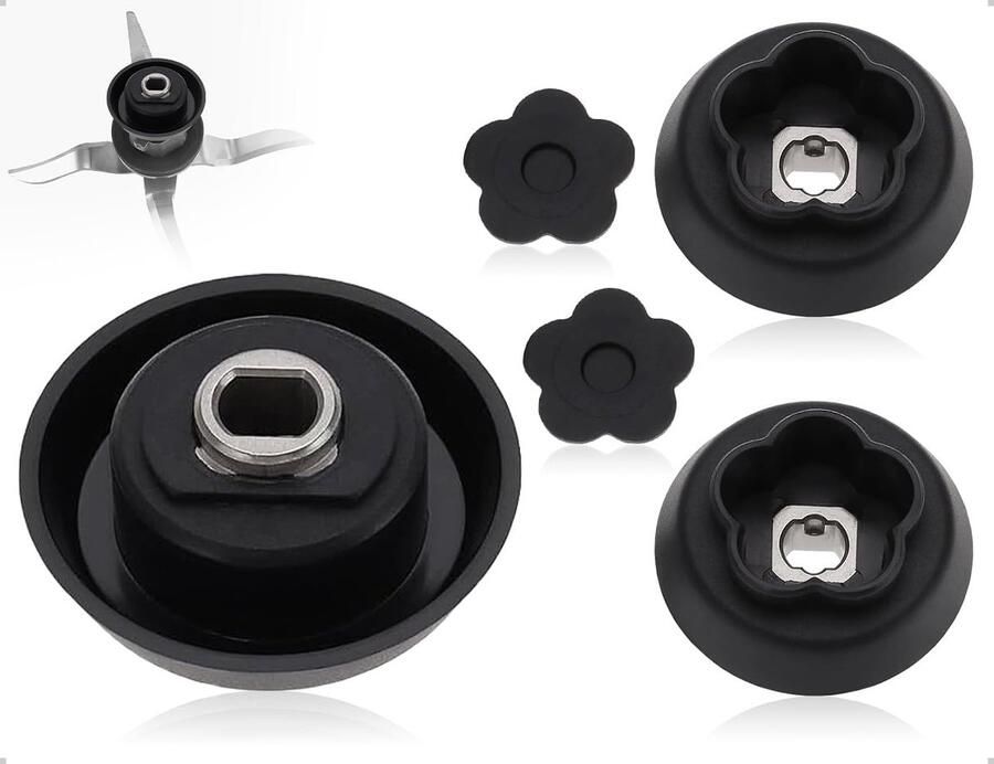SnelShoppen Coupling Guide Set van 2 RVS 5 Takken Reserveonderdelen voor Keukenrobot Geschikt voor Monsieur Cuisine Machine (Zwart)