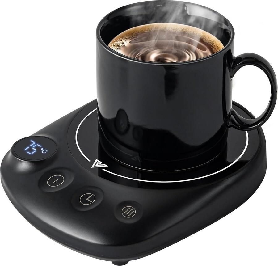 SnelShoppen Cup Warmer Elektrische Drinkwarmer voor Koffie Thee Warme Chocolade Intelligente Kaarsenwarmer met 4 Temperatuurinstellingen en Aut