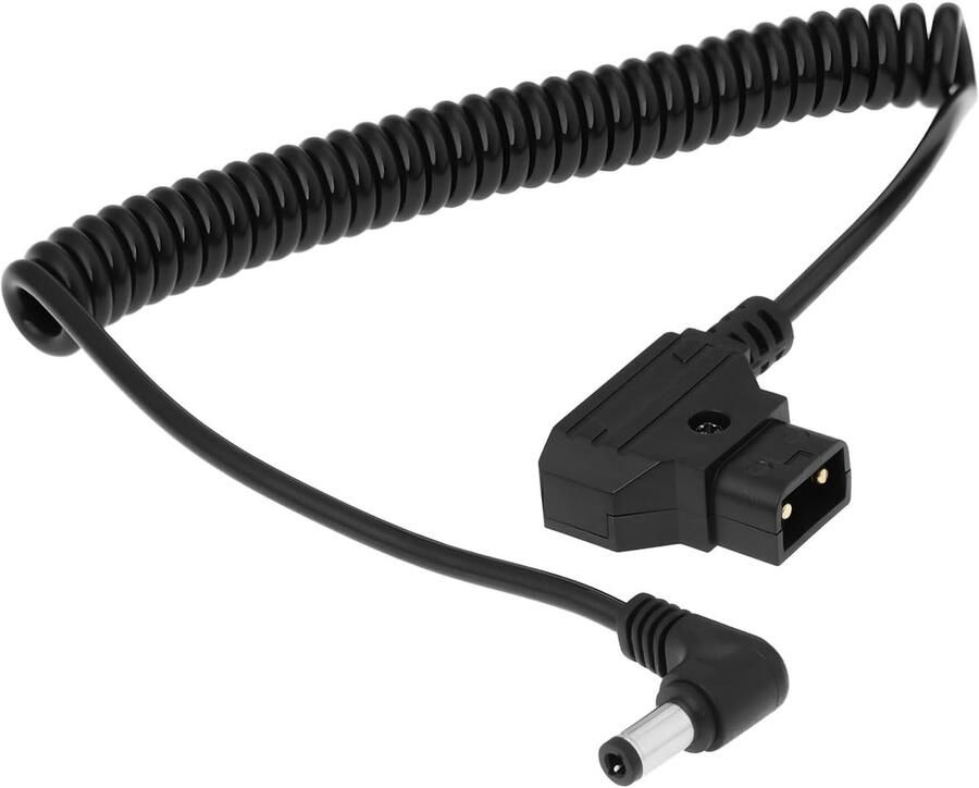 SnelShoppen D-Tap Male naar DC5.5x2.5mm Hoekige Voedingskabel 12V voor DSLR Rig V-Mount Anton Accu Lowel Blender LED KiPRO Monitor
