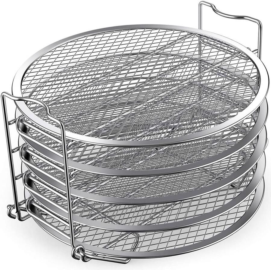SnelShoppen Dehydrator Rack RVS Stoomstandaard Airfryer Accessoires Geschikt voor Instant Pot Airfryer Crisp Lid 6 Quart Gezond Koken Keuken Hoo