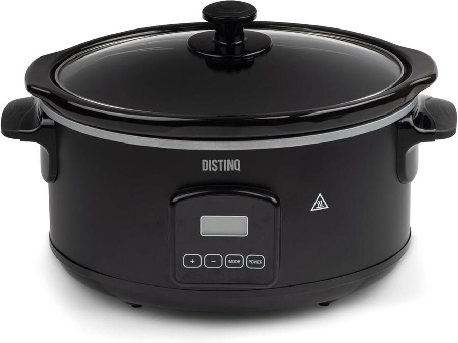 SnelShoppen Digital Slow Cooker 6 liter Keramische binnenpan Warmhoudfunctie Ideaal voor stoofschotels soepen en meer Keuken must-have voo