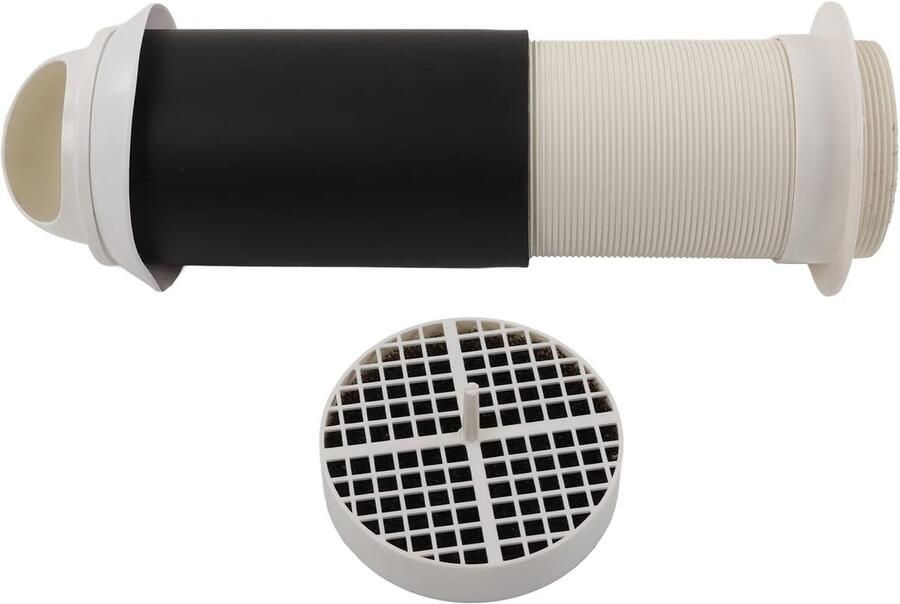 SnelShoppen Doorvoer Luchtventilatiekap Plastic Buitenwand Luchtuitlaat Winddicht Ventilatiefan Toebehoren voor Thuis Ventilatie Afzuigkap (75mm)
