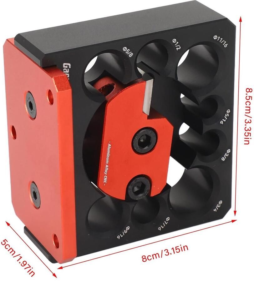 SnelShoppen Dowel Maker Jig Kit Duurzaam Aluminium Verstelbare Dowel Maker met Carbide Mes voor Elektrische Boor Professioneel Houtbewerkingsger