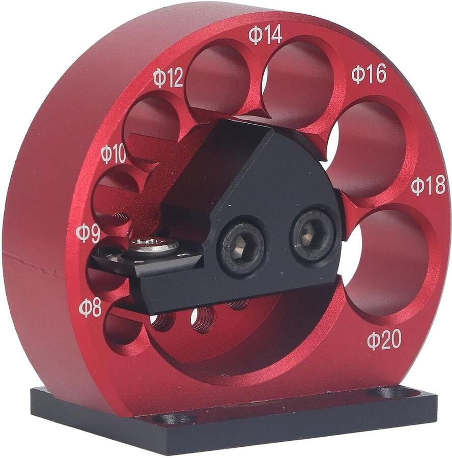 SnelShoppen Dowel Mold Set Plug Maker 8 tot 20mm Houten Plug Maker Rond Stok Hulpmiddel 8 Openingen Verstelbare Plug-Maker Aluminium Voor Elektrisch