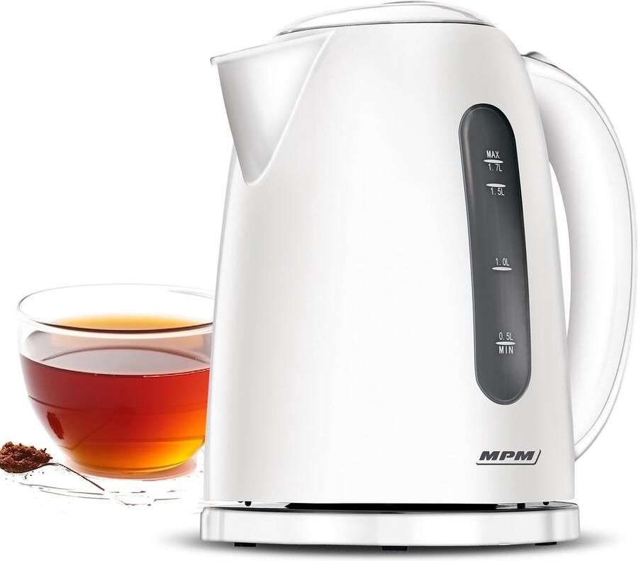SnelShoppen Draadloze Elektrische Waterkoker 1 7L Hittebestendig Polymeer 2200W BPA-vrij Zwart Ideaal voor Keuken Camping en Feest