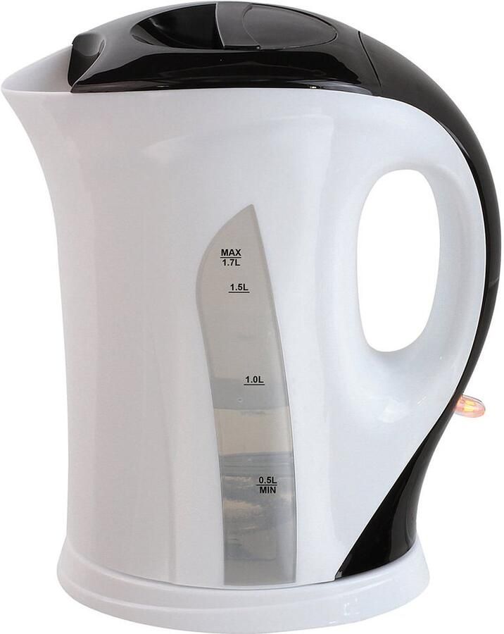 SnelShoppen Draadloze Elektrische Waterkoker 1.7L Wit Zwart Snel Koken Ideaal voor Keuken Camping & Thuis Gebruik Sterke 2200W Vermogen