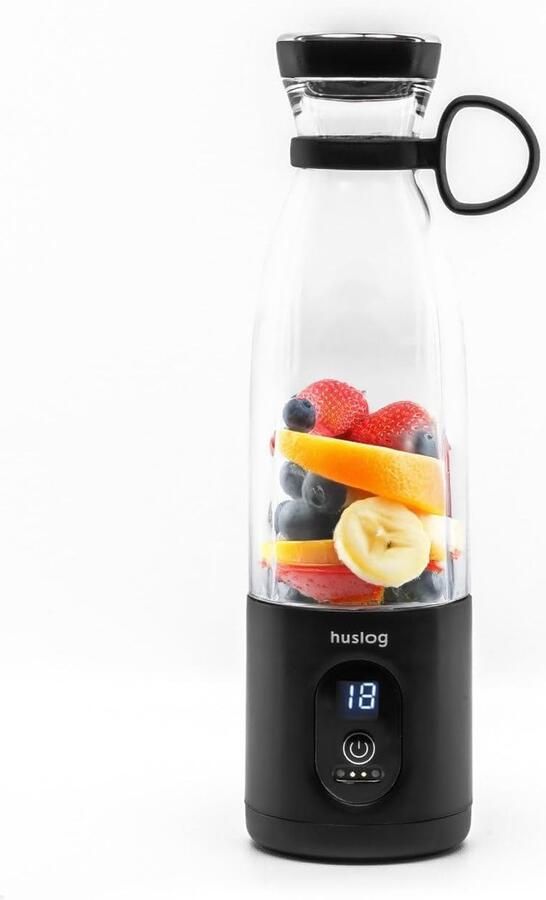 SnelShoppen Draadloze To Go Blender 315 W 580 ml USB Oplaadbaar Zwart Ideaal voor Shakes Smoothies Eiwitshakes Sport Camping Keuken