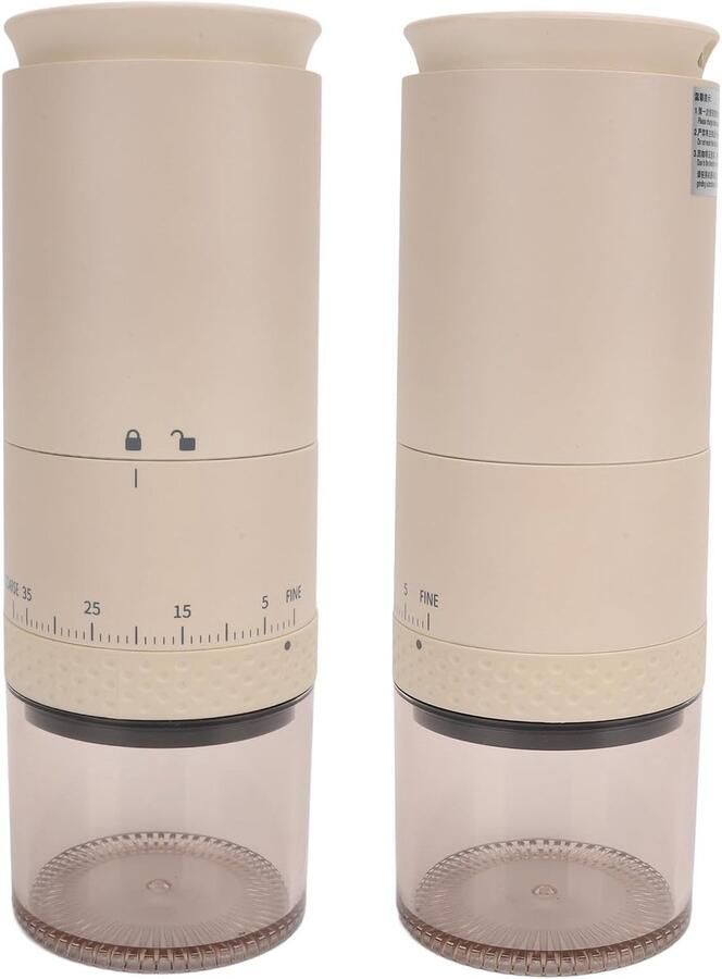 SnelShoppen Draagbare Elektrische Koffiemolen 110ML Eenvoudige One-touch Koffiebonen Molen met Schoonmaakborstel 38 Instelbare Maalinstellingen V