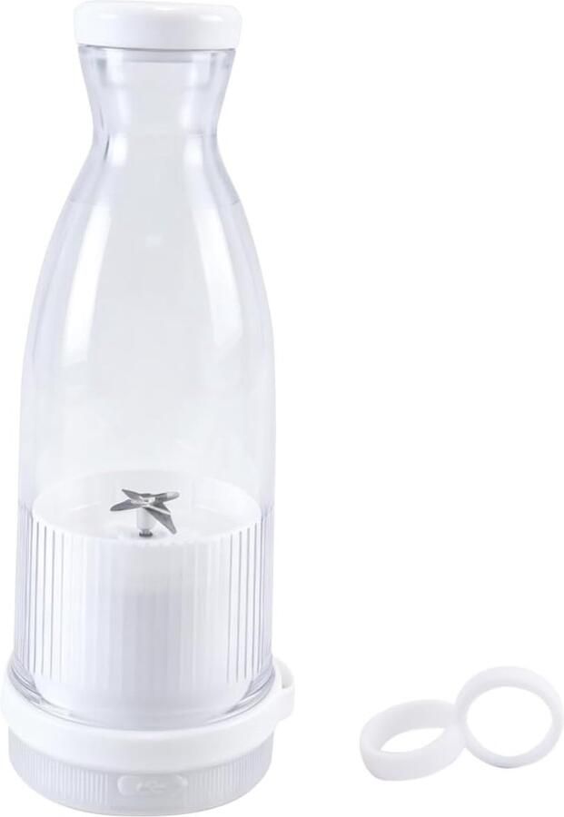 SnelShoppen Draagbare elektrische USB-sapcentrifuge mixer 350 ml mini-blender met 10 messen voor shakes smoothies op reis sportschool voedselvei
