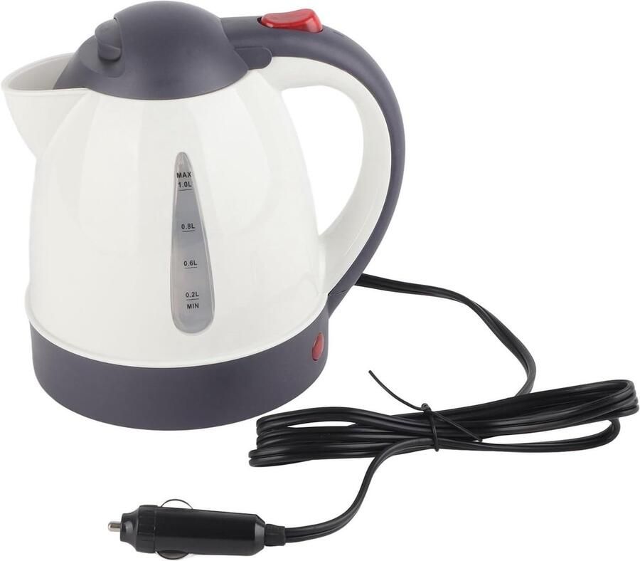 SnelShoppen Draagbare Elektrische Waterkoker 1000ml 24V Reisauto Truck Waterverwarmer Thee Koffie Fles