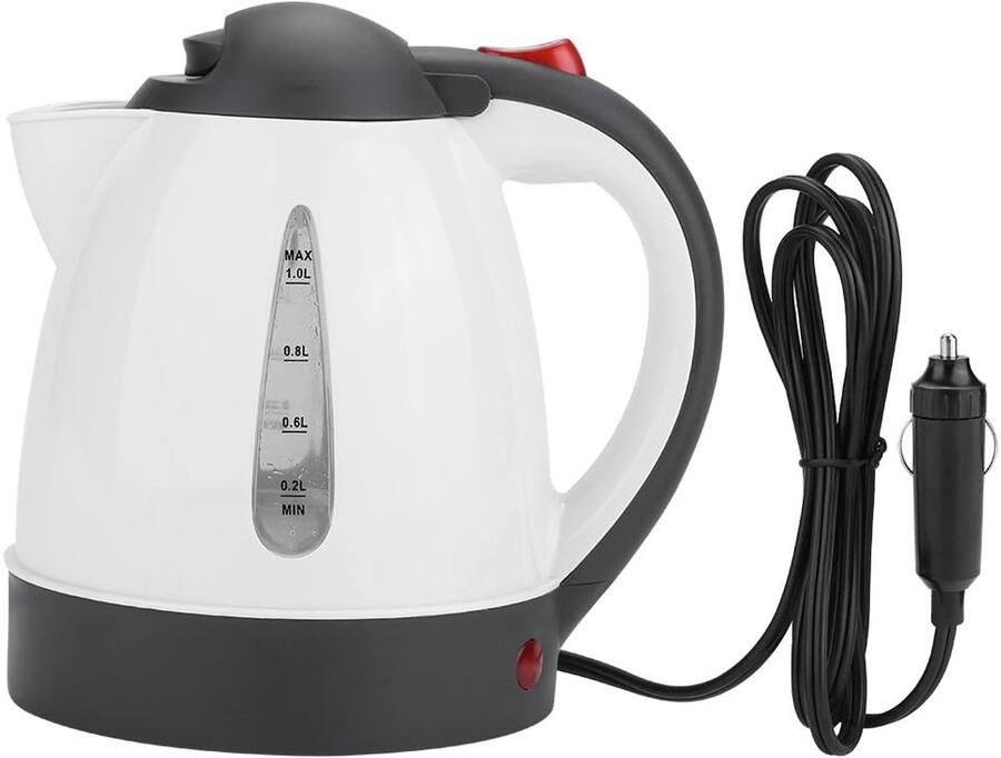 SnelShoppen Draagbare Elektrische Waterkoker voor Auto 1000ml 24V Camping Reis Hoge Temperatuur Bestendig RVS Verwarmingsplaat