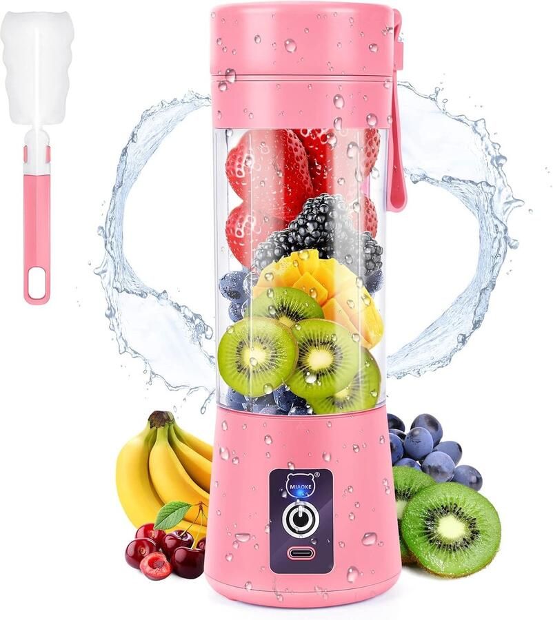 SnelShoppen Draagbare Mini Mixer 2000 mAh 22000 rpm voor Sap Smoothies Persoonlijke Blender Kleine Smoothie Maker Oplaadbaar RVS Messen voor T
