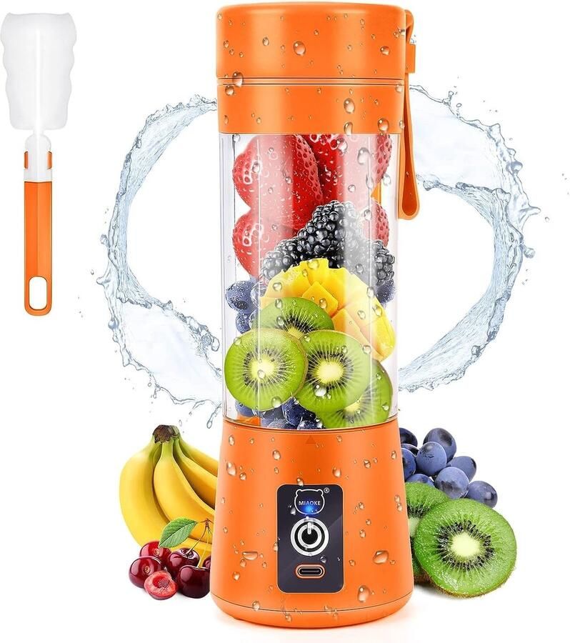 SnelShoppen Draagbare Mini Mixer 2000 mAh 22000 rpm voor Sap Smoothies Persoonlijke Blender Kleine Smoothie Maker Oplaadbaar RVS Bladen voor