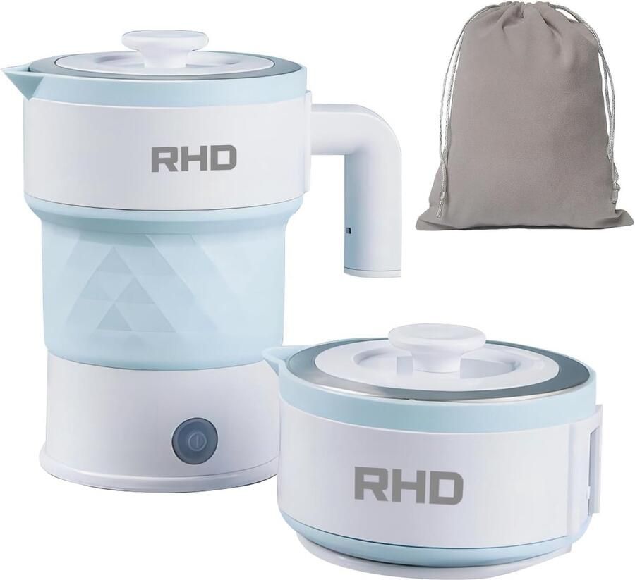 SnelShoppen Draagbare Opvouwbare Elektrische Waterkoker 0 7 L Kleine Campingwaterkoker Inklapbare Mini-waterkoker 600 W BPA-vrij Roestvrij Sta