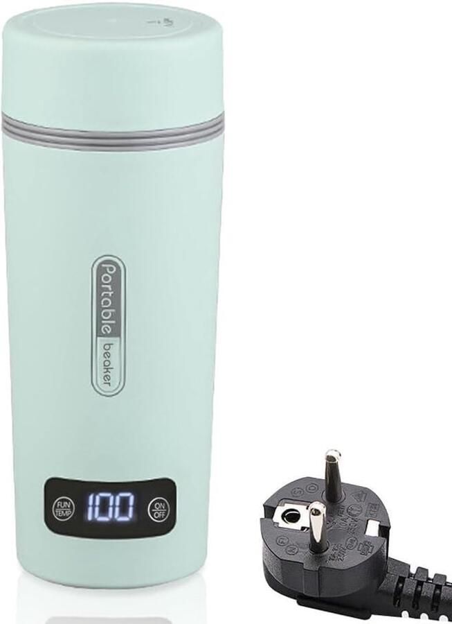 SnelShoppen Draagbare RVS Waterkoker Snelle Kookfunctie 4 Temperatuurinstellingen 8 Uur Warmhoudfunctie Lekvrij (EU Plug)