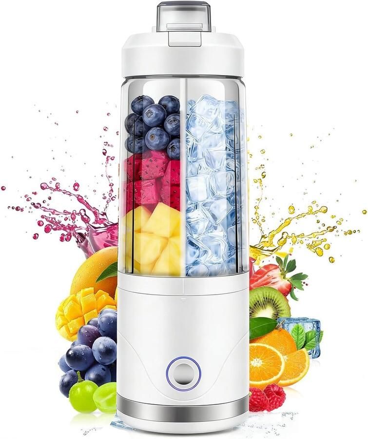 SnelShoppen Draagbare Smoothiemaker 650 ml Draadloze Mini Blender met 4000 mAh USB-C Oplaadbaar Ijs- en Fruitvermaler voor Smoothies Shakes en M