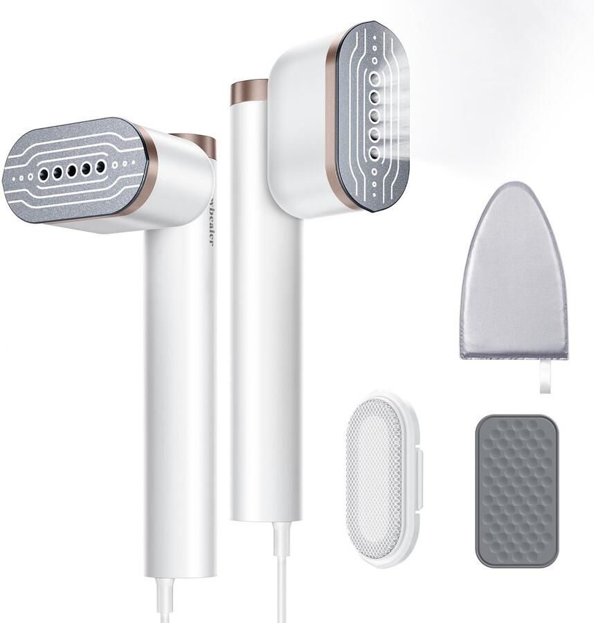 SnelShoppen Draagbare Stoomstrijkijzer 1200W met Handstoomborstel Snel Opwarmen in 20 Sec Horizontale en Verticale Stoom 120ml Capaciteit Pe
