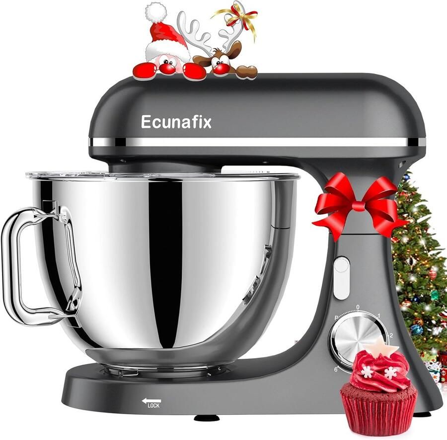SnelShoppen Ecunafix 3-1 Multifunctionele Keukenmachine 2000 W Blender Mixer Hakmolen RVS 3-in-1 Keuken Gadget voor Koken Bakken Smoothies