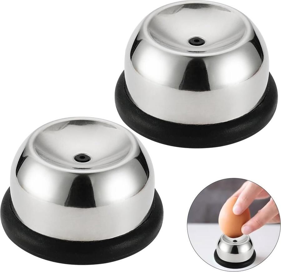 SnelShoppen Egg Picker 2 Stuks Rvs Eieren Punctie Gereedschap Semi-Automatische Eieren Prikker voor Koken Eieren Openen voor Zacht en Hard Gek