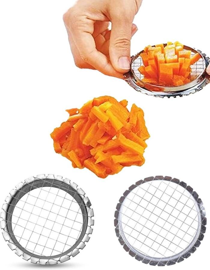 SnelShoppen Eier- en Groentesnijder Set van 2 Blokjessnijder 5 mm en 8 mm voor Snelle en Gelijke Sneden van Salade Fruit en Uien Duurzame Keukenh