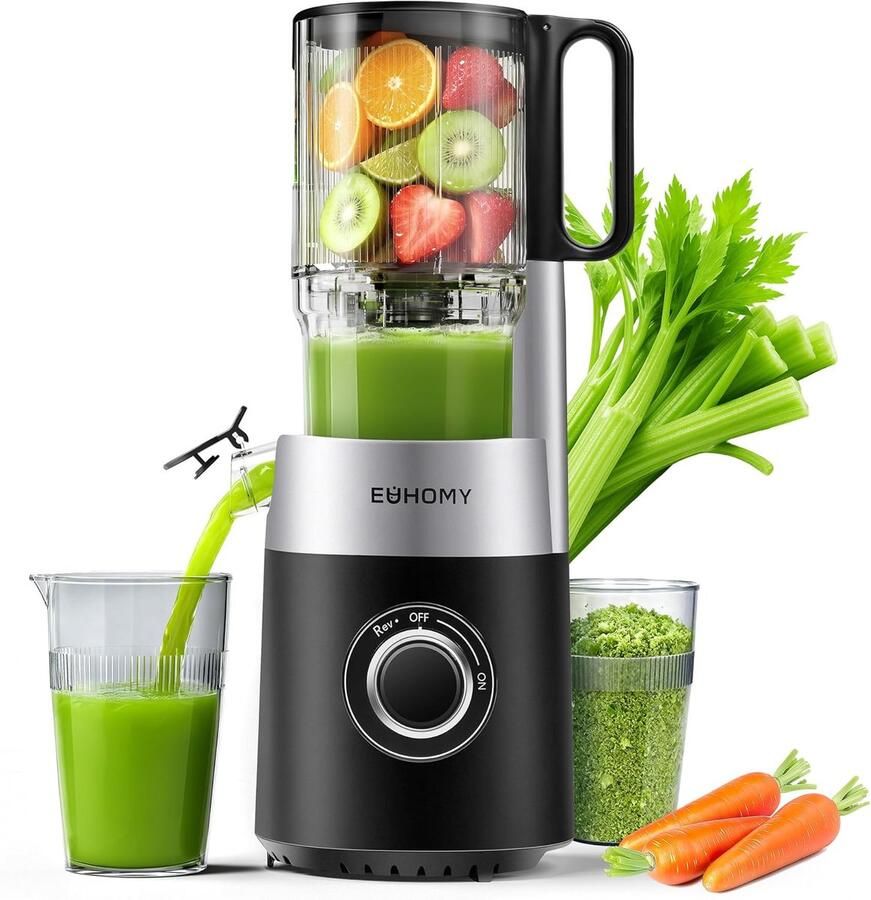 SnelShoppen Elektrische Citrusjuicer 135 mm voor Fruit en Groenten 220 W Motor 1 5 L Capaciteit Inclusief 2 Bekers Makkelijk Schoon te Maken