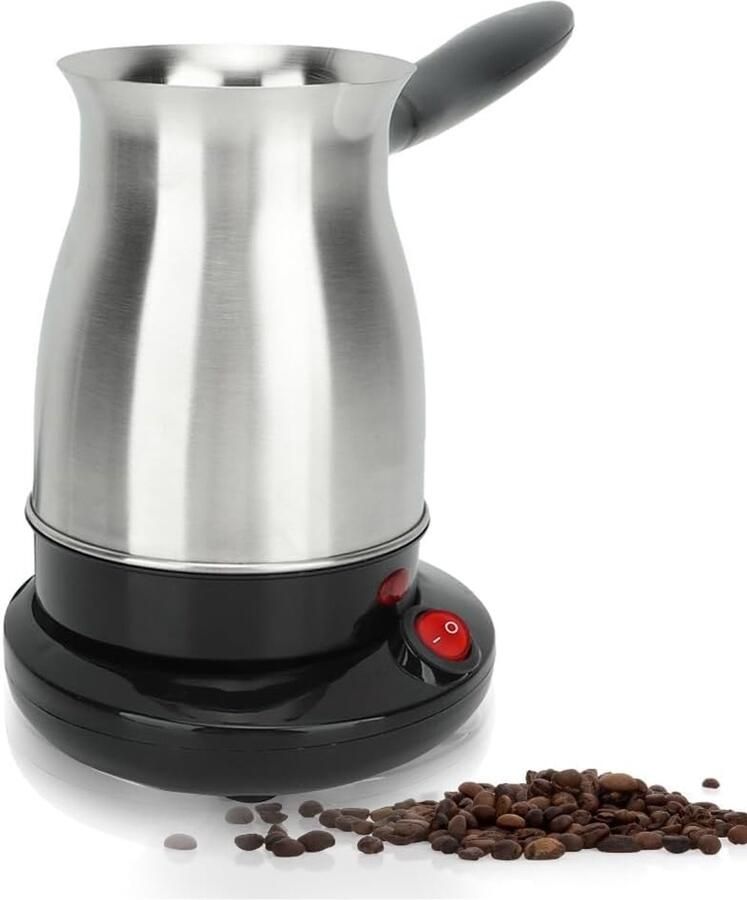 SnelShoppen Elektrische Koffiemaker met LED Display 600ml RVS Waterkoker 600W Huishoudelijke Koffiemaker Matte Afwerking 220V EU Stekker voor Ke