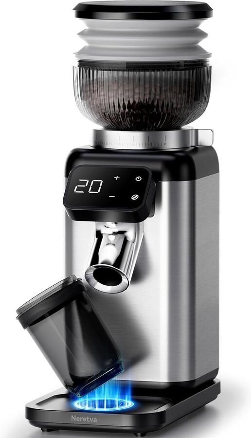 SnelShoppen Elektrische Koffiemolen met Verwijderbare Houder voor Koffiefilters Professionele Koffiemolen voor Thuisgebruik Compact Duurzaam en
