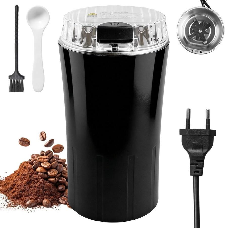 SnelShoppen Elektrische Koffiemolen en Specerijenmolen 300W Roestvrijstalen Grinder voor Koffiebonen Specerijen Kruiden Linzen Ideaal voor Ke