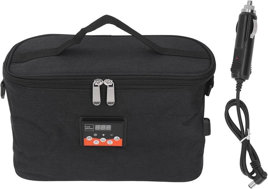 SnelShoppen Elektrische Lunchverwarmer voor Auto 8 Liter Capaciteit Draagbare Oven met 30W en Instelbare Temperatuur 12V voor Koken en Verwarmen