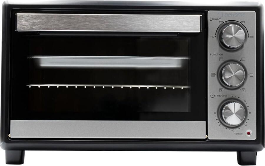 SnelShoppen Elektrische Oven met Circulatie 48L Compacte Tafeloven tot 230 Graden Timer 60 Min Inclusief Grillrooster en Griddle Antiaanbaklaag