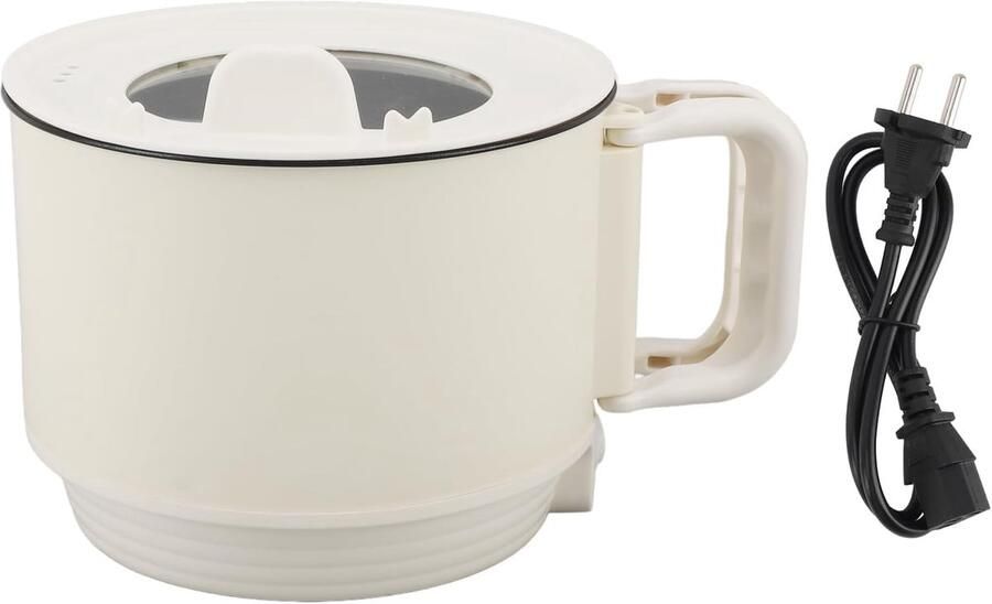 SnelShoppen Elektrische Pan Mini Kookplaat Antiaanbaklaag Draagbaar Instelbare Temperatuur 1.8 Liter Capaciteit voor Pasta Soep Steak E