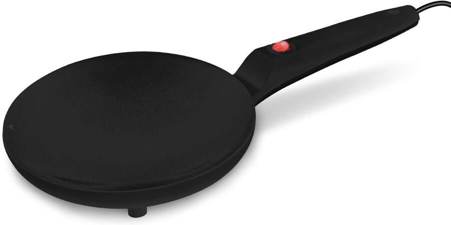 SnelShoppen Elektrische Pancake Pan 20 cm Anti-aanbak Coating Handvat 700W Ideaal voor Perfecte Crêpes Snel en Praktisch voor Keuken en Fe