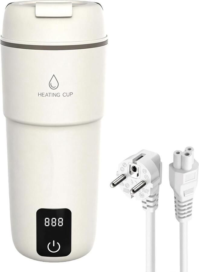 SnelShoppen Elektrische Reiswaterkoker Klein: 4-fase Temperatuurregeling Draagbare Kettle Mini Waterbeker 304 RVS 220 V 300 W Automatische Uit