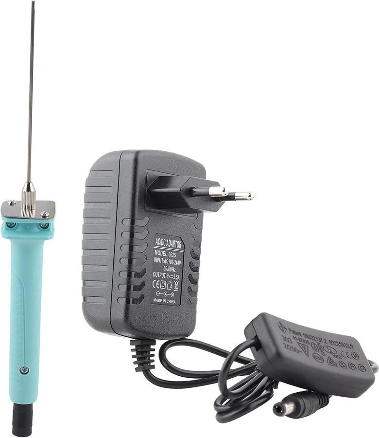 SnelShoppen Elektrische Styrofoam Cutter 10CM Pen Type Hot Wire Foam Cutter met Voeding voor Kunst en Modelbouw (EU Stekker)