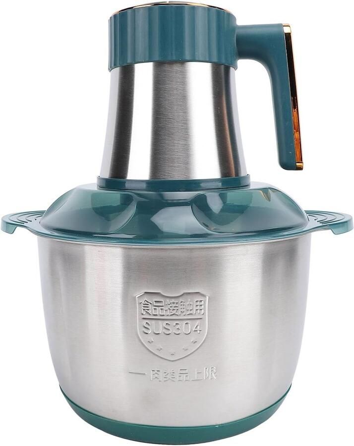 SnelShoppen Elektrische Voedselverwerker 500W 5L Rvs Multifunctionele Hakmolen voor Groenten Fruit Aardappelen Uien Knoflook Noten Vlees Molen (EU S