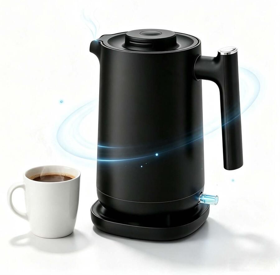 SnelShoppen Elektrische Waterkoker 0 8L Snelle Verwarming 800W Roestvrij Staal 304 BPA-vrij Anti-kantel & Auto-Uitschakeling Ideaal voor T