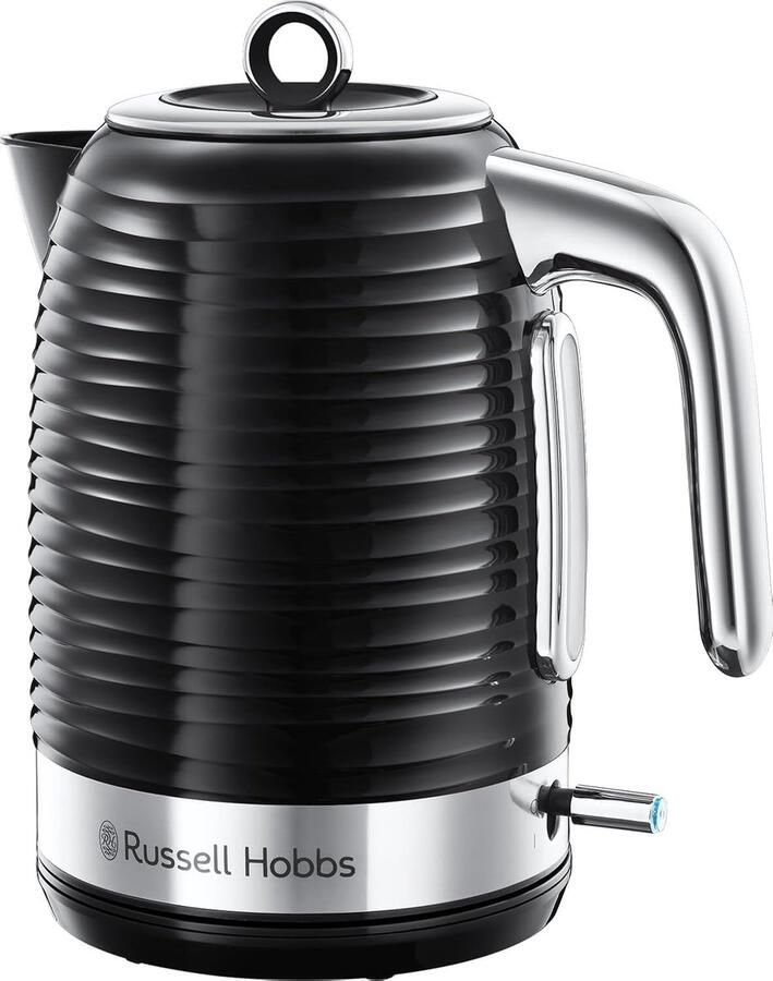 SnelShoppen Elektrische Waterkoker 1 7 L met 2400 W Vermogen Snelkookzone Afneembaar Filter 360 Graden Basis en Waterniveau-indicator Zwart Kuns