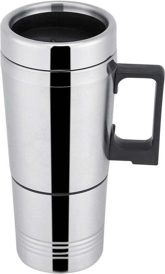SnelShoppen Elektrische Waterkoker 12V 24V 300ml Draagbare RVS Koffiemaker voor Auto Warmhoudbeker voor Camping en Reizen