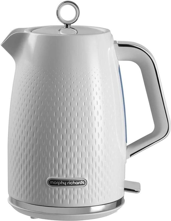 SnelShoppen Elektrische Waterkoker 1.7L 2200W Verve-Wit Retro Design Ergonomisch Kunststof Ideaal voor Keuken en Feestjes