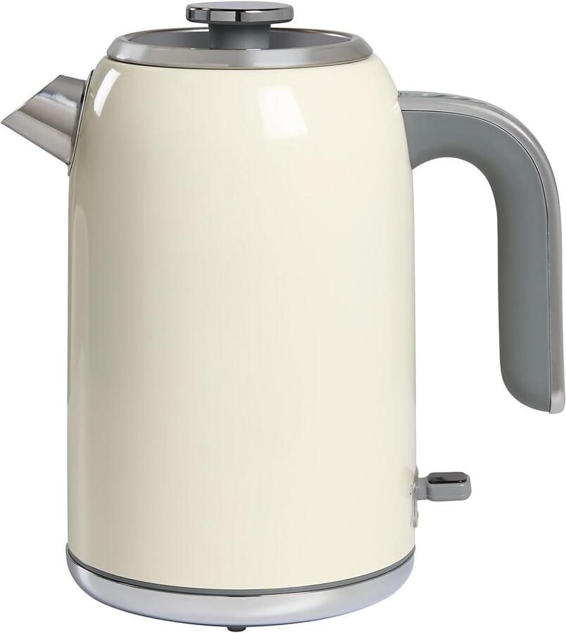 SnelShoppen Elektrische Waterkoker 1.8 Liter in Zwart en Chroom Ideaal voor Keuken Kantoor B&B en Vakantiehuis