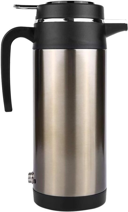 SnelShoppen Elektrische Waterkoker 200 ml RVS 12V 24V Reis Waterkoker voor Auto Koffie Thee Camping Grote Capaciteit 1200 ml
