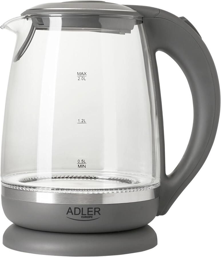 SnelShoppen Elektrische Waterkoker 2L Glas en Kunststof 2000W met LED Verlichting Limoenfilter en Automatische Uitschakeling voor Keuken en Feest