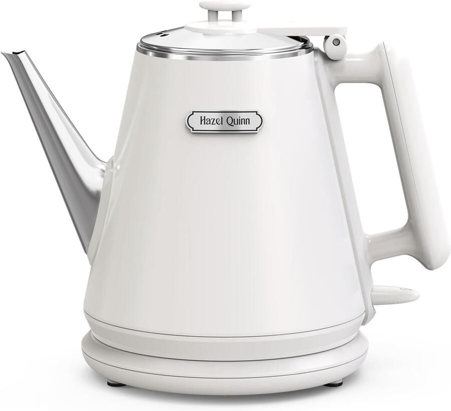 SnelShoppen Elektrische Waterkoker Roestvrij Staal 304 BPA-vrij Draadloos Automatisch Uitschakelen Dubbele Wanden Snel Koken 1 Liter 1360 Wat