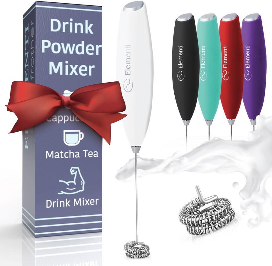 SnelShoppen Elementi Melkopschuimer Krachtige Mini Koffie Opschuimer Handmatig Koffiegarde Elektrisch & Frappe Maker Drankmixer Roerder & Ele