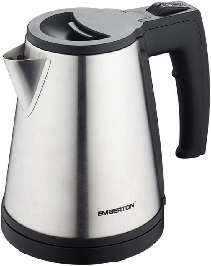 SnelShoppen Emberton Roestvrijstalen Waterkoker 500ml Compact Luxe Design Geschikt voor Bamboe Welkomstdienblad Perfect voor Hotelkamers en Thu