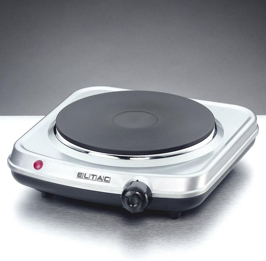 SnelShoppen Enkele Kookplaat EK 18 Eltac Compacte Kookplaat voor Keuken Camping en Feestjes 1 Pits Krachtige 1500W Stijlvol Zwart