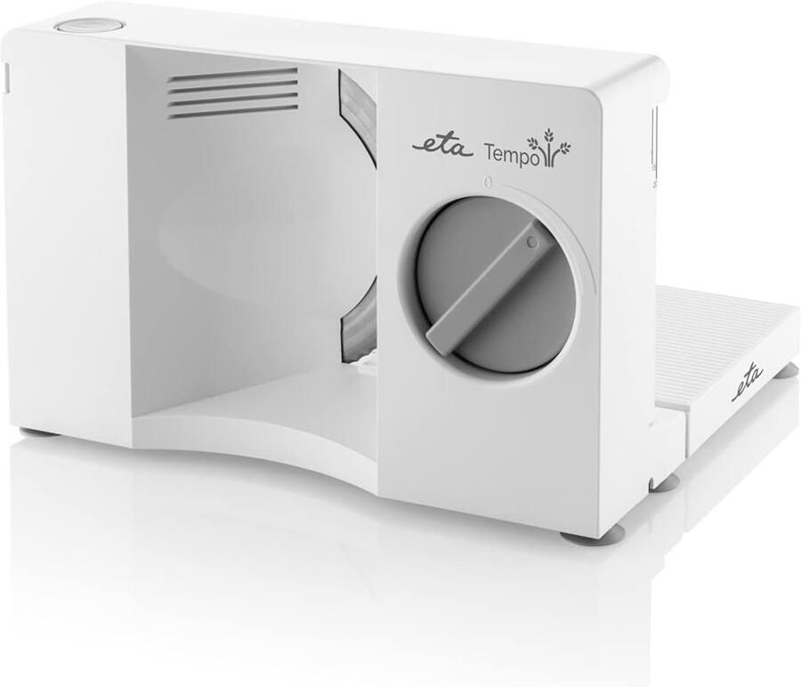 SnelShoppen ETA Allesschneider Tempo Vouwbare Broodsnijder 120W Elektrisch Compact 0-20 mm Snijdikte Veiligheidsschakelaar Ideaal voor Brood en